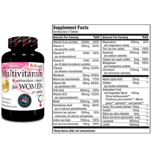 Biotech Usa Multivitamin For Women Βιταμίνες Και Μέταλλα 60tabs Biotech Usa Multivitamin For Women Βιταμίνες Και Μέταλλα 60tabs