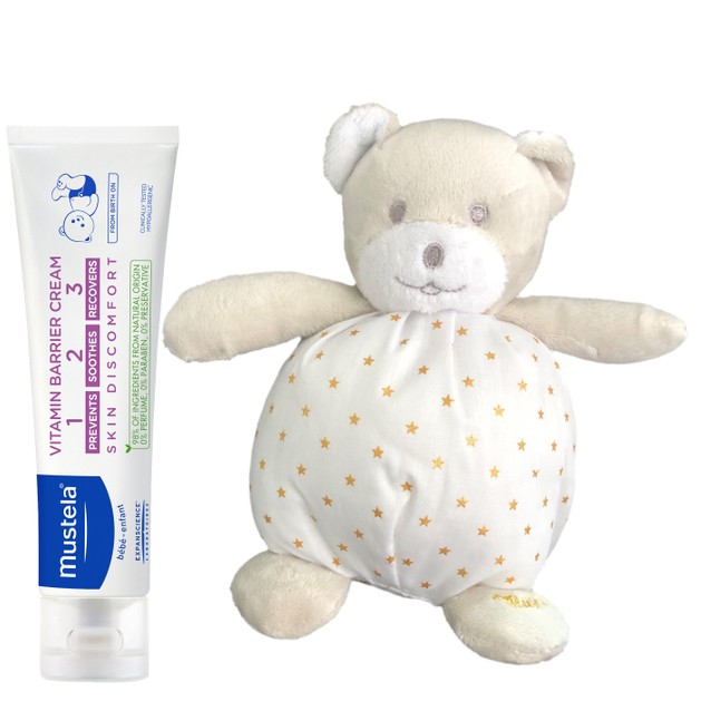 Δώρο Mustela 123 Vitamin Barrier Cream Κρέμα Αλλαγής Πάνας 50ml & Bear Gold Star Αρκουδάκι Δώρο Mustela 123 Vitamin Barrier Cream Κρέμα Αλλαγής Πάνας 50ml & Bear Gold Star Αρκουδάκι