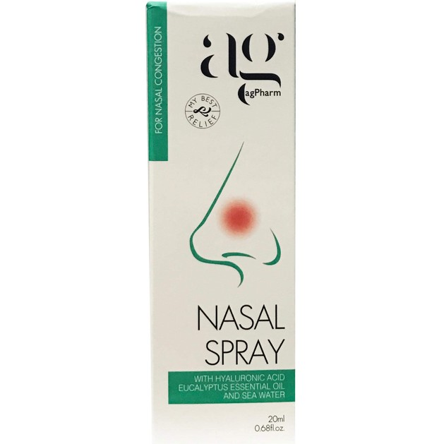 Agpharm Nasal Spray With Hyaluronic Acid, Eucalyptus Essential Oil & Sea Water Ρινικό Spray Ενηλίκων 20ml Agpharm Nasal Spray With Hyaluronic Acid, Eucalyptus Essential Oil & Sea Water Ρινικό Spray Ενηλίκων 20ml