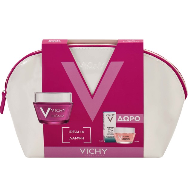 Vichy Πακέτο Προσφοράς Idealia Normal-Comb 50ml & Mineral 89 5ml & Masque Peel Double Eclat 15ml Vichy Πακέτο Προσφοράς Idealia Normal-Comb 50ml & Mineral 89 5ml & Masque Peel Double Eclat 15ml