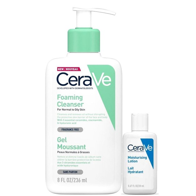 CeraVe Foaming Cleanser Gel Καθαρισμού Προσώπου & Σώματος για Κανονική - Λιπαρή Επιδερμίδα 236ml & Δώρο Moisturising Lotion 20ml CeraVe Foaming Cleanser Gel Καθαρισμού Προσώπου & Σώματος για Κανονική - Λιπαρή Επιδερμίδα 236ml & Δώρο Moisturising Lotion 20ml