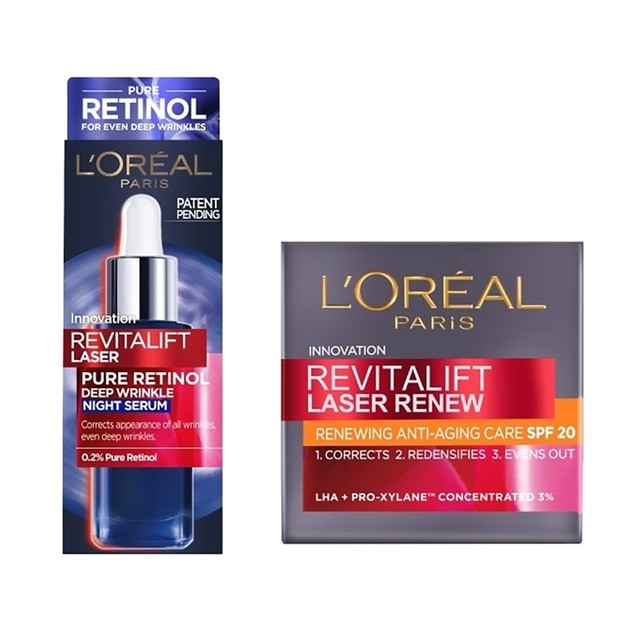 L\'oreal Paris Revitalift Laser Renew Spf20 Αντιγηραντική Κρέμα 50ml & Revitalift Laser Pure Retinol Night Serum 30ml L\'oreal Paris Revitalift Laser Renew Spf20 Αντιγηραντική Κρέμα 50ml & Revitalift Laser Pure Retinol Night Serum 30ml