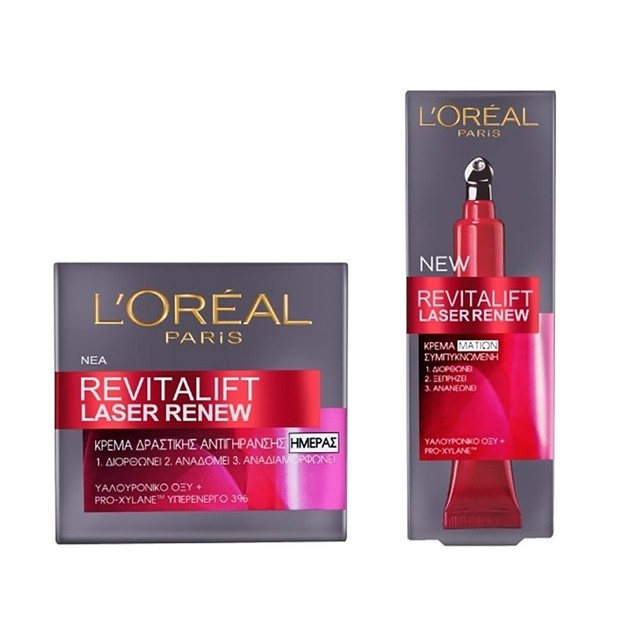 L\'oreal Paris Πακέτο Προσφοράς Revitalift Laser Renew Anti-Ageing Day Cream 50ml & Revitalift Renew Anti-Ageing Eye Cream 15ml L\'oreal Paris Πακέτο Προσφοράς Revitalift Laser Renew Anti-Ageing Day Cream 50ml & Revitalift Renew Anti-Ageing Eye Cream 15ml