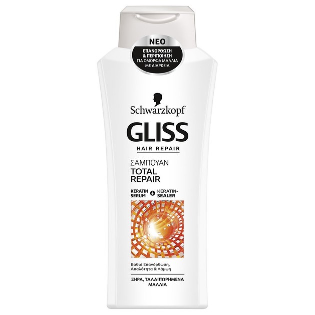 Schwarzkopf Gliss Total Repair Shampoo Επανορθωτικό Σαμπουάν για Ξηρά & Ταλαιπωρημένα Μαλλιά 400ml Schwarzkopf Gliss Total Repair Shampoo Επανορθωτικό Σαμπουάν για Ξηρά & Ταλαιπωρημένα Μαλλιά 400ml