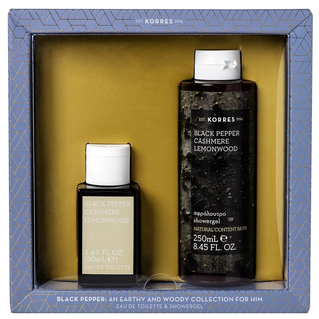 Korres Πακέτο Προσφοράς Black Pepper,Cashmere,Lemonwood Eau De Toilette 50ml & Δώρο Showergel 250ml Korres Πακέτο Προσφοράς Black Pepper,Cashmere,Lemonwood Eau De Toilette 50ml & Δώρο Showergel 250ml