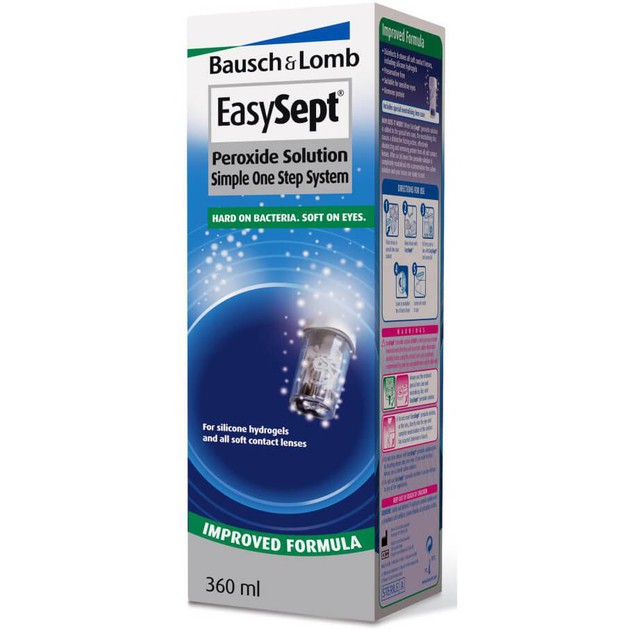Bausch & Lomb EasySept Διάλυμα Υπεροξειδίου του Υδρογόνου για την Απολύμανση & Φύλαξη Όλων των Μαλακών Φακών Επαφής 360ml Bausch & Lomb EasySept Διάλυμα Υπεροξειδίου του Υδρογόνου για την Απολύμανση & Φύλαξη Όλων των Μαλακών Φακών Επαφής 360ml