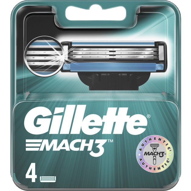 Gillette Mach 3 Ανταλλακτικά Ξυραφάκια με Λεπίδες πιο Δυνατές Από Ατσάλι 4 Τεμάχια Gillette Mach 3 Ανταλλακτικά Ξυραφάκια με Λεπίδες πιο Δυνατές Από Ατσάλι 4 Τεμάχια