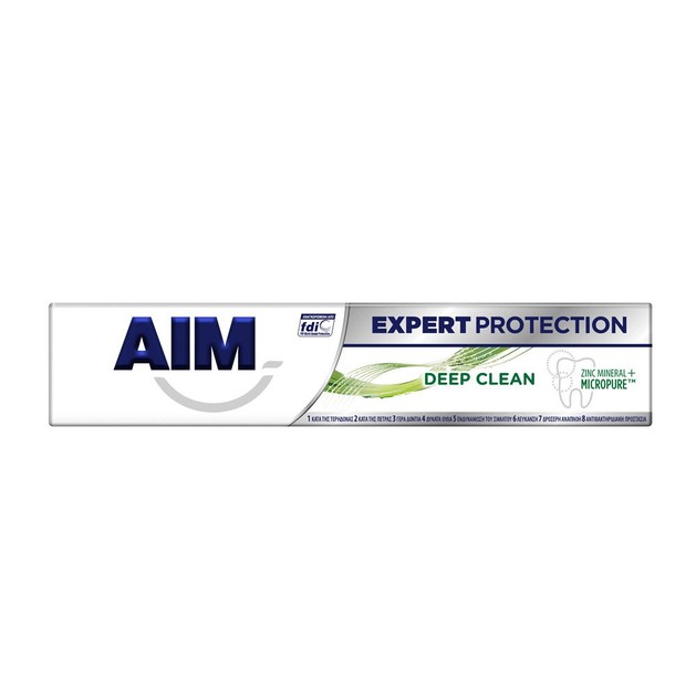 Aim Expert Protection Deep Clean Οδοντόκρεμα για Βαθύτερο Μεσοδόντιο Καθαρισμό & Αντιβακτηριδιακή Προστασία 75ml Aim Expert Protection Deep Clean Οδοντόκρεμα για Βαθύτερο Μεσοδόντιο Καθαρισμό & Αντιβακτηριδιακή Προστασία 75ml