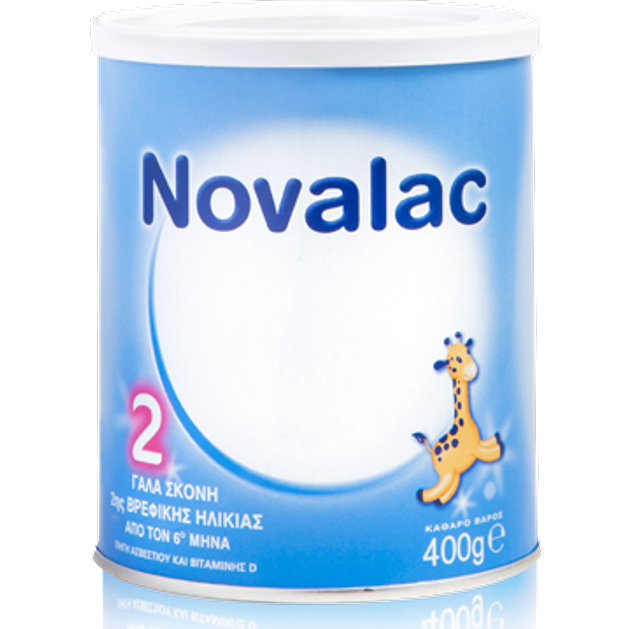 Novalac No 2 Γαλα Σκόνη 2ης Βρεφικής Ηλικίας Απο Τον 6ο Μήνα 400gr Novalac No 2 Γαλα Σκόνη 2ης Βρεφικής Ηλικίας Απο Τον 6ο Μήνα 400gr
