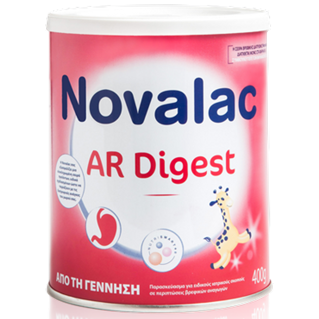 Novalac AR Digest Παρασκεύασμα Για Ειδικούς Ιατρικούς Σκοπούς Σε Περιπτώσεις Βρεφικών Αναγωγών Από Την Γέννηση 400gr Novalac AR Digest Παρασκεύασμα Για Ειδικούς Ιατρικούς Σκοπούς Σε Περιπτώσεις Βρεφικών Αναγωγών Από Την Γέννηση 400gr
