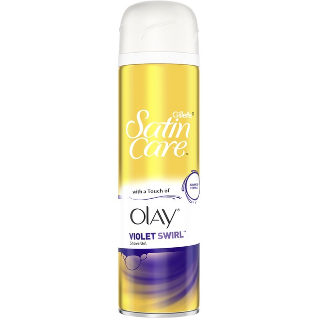 Gillette Satin Care Gel Ξυρίσματος Violet Swirl With a Touch of Olay για Άψογο Ξύρισμα 200ml Gillette Satin Care Gel Ξυρίσματος Violet Swirl With a Touch of Olay για Άψογο Ξύρισμα 200ml