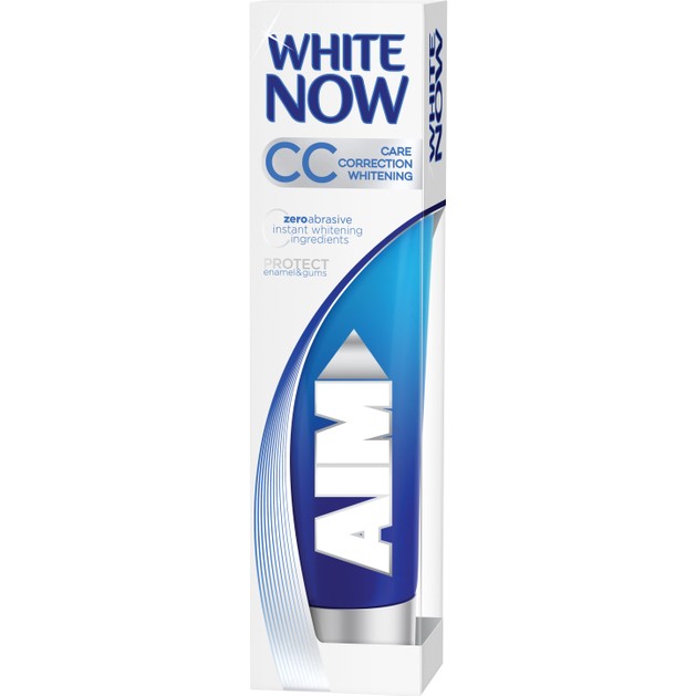 Aim White Now CC Οδοντόκρεμα με Συστατικό Μηδενικής Αποτριβής για Άμεση Λεύκανση,Προστατεύει Σμάλτο & Ούλα 75ml Aim White Now CC Οδοντόκρεμα με Συστατικό Μηδενικής Αποτριβής για Άμεση Λεύκανση,Προστατεύει Σμάλτο & Ούλα 75ml