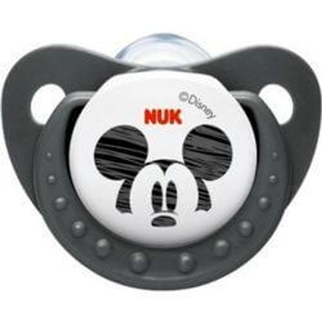 Nuk Trendline Disney Mickey Πιπίλα Σιλικόνης με Κρίκο Γκρι Μεγέθους 1 (0-6 Μηνών) 1τμχ Nuk Trendline Disney Mickey Πιπίλα Σιλικόνης με Κρίκο Γκρι Μεγέθους 1 (0-6 Μηνών) 1τμχ