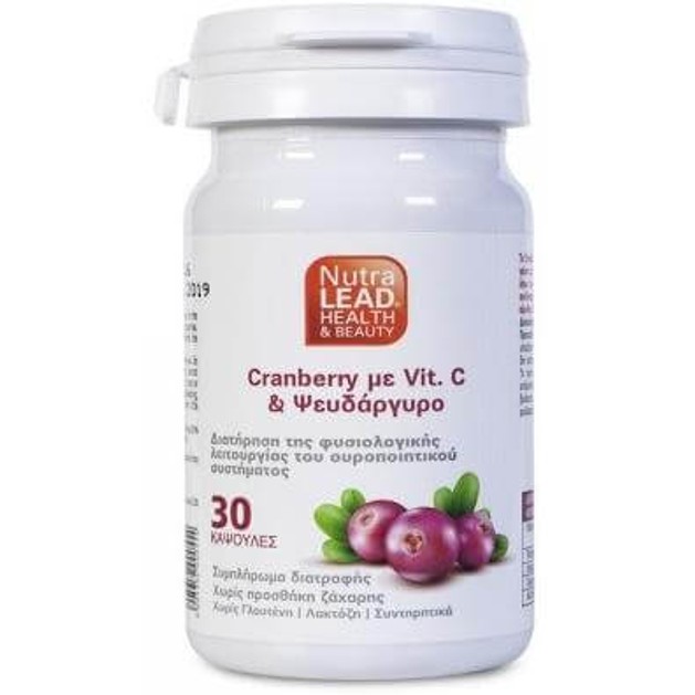 Nutralead Cranberry με Βιταμίνη C & Ψευδάργυρο 30Caps Nutralead Cranberry με Βιταμίνη C & Ψευδάργυρο 30Caps