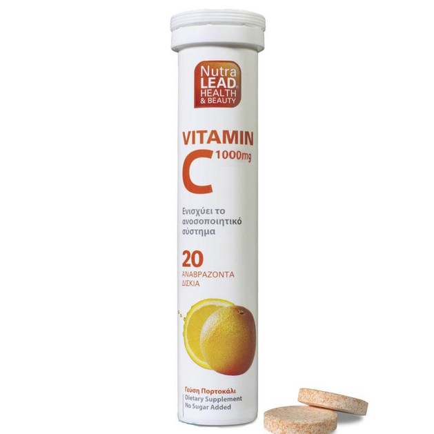 Nutralead Βιταμίνη C 1000mg 20 Αναβρ. Δισκία Nutralead Βιταμίνη C 1000mg 20 Αναβρ. Δισκία