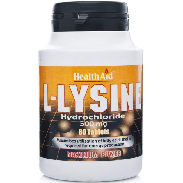 Health Aid L-Lysine 500mg Συμπλήρωμα Διατροφής Απαραίτητου Αμινοξέως για την Παραγωγή Δομικών Πρωτεϊνών του Σώματος 60 Tabs Health Aid L-Lysine 500mg Συμπλήρωμα Διατροφής Απαραίτητου Αμινοξέως για την Παραγωγή Δομικών Πρωτεϊνών του Σώματος 60 Tabs
