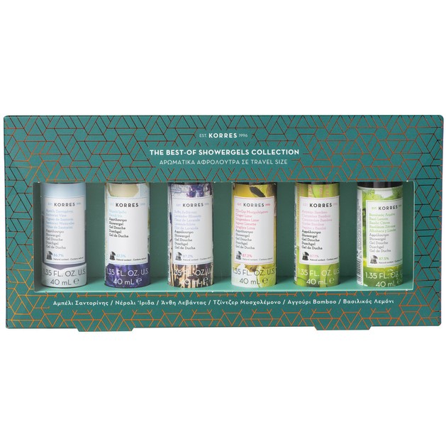 Korres Πακέτο Προσφοράς The Best-Of Showergels Collection Αρωματικά Αφρόλουτρα Travel Size 6x40ml σε Ειδική Τιμή Korres Πακέτο Προσφοράς The Best-Of Showergels Collection Αρωματικά Αφρόλουτρα Travel Size 6x40ml σε Ειδική Τιμή
