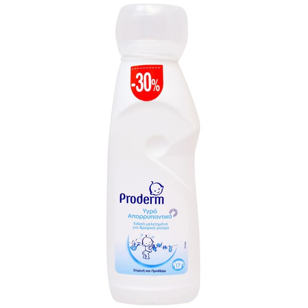 Proderm Υγρό Απορρυπαντικό Ειδικά Μελετημένο για Βρεφικά Ρούχα (17 Μεζούρες) 1250ml Promo -30% Proderm Υγρό Απορρυπαντικό Ειδικά Μελετημένο για Βρεφικά Ρούχα (17 Μεζούρες) 1250ml Promo -30%