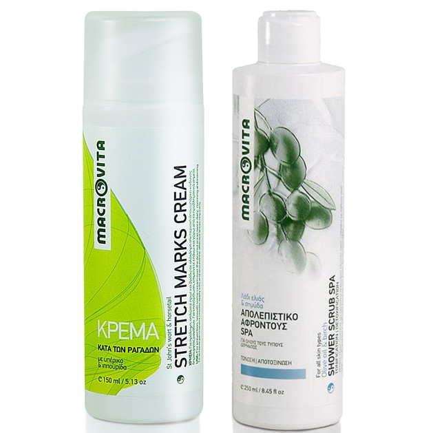 Macrovita Πακέτο Προσφοράς Stretch Marks Cream Κρέμα Κατά των Ραγάδων 150ml & Δώρο Shower Scrub Spa Απολεπιστικό Αφροντούς 250ml Macrovita Πακέτο Προσφοράς Stretch Marks Cream Κρέμα Κατά των Ραγάδων 150ml & Δώρο Shower Scrub Spa Απολεπιστικό Αφροντούς 250ml