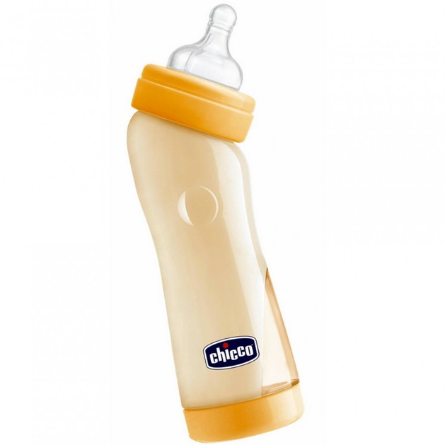 Chicco Πλαστικό Μπιμπερό με Κλίση, με Θηλή Σιλικόνης Κανονικής Ροής 0m+ 250ml Chicco Πλαστικό Μπιμπερό με Κλίση, με Θηλή Σιλικόνης Κανονικής Ροής 0m+ 250ml
