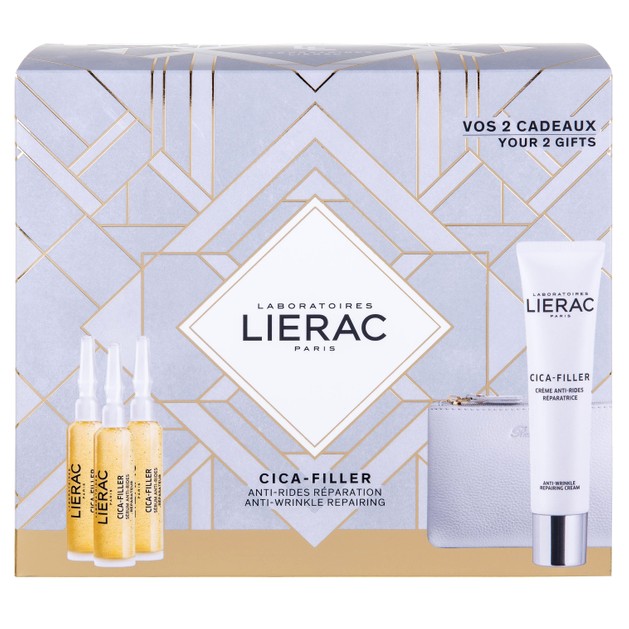 Lierac Promo Cica-Filler Serum 3x10ml & Δώρο Cica-Filler Anti-Wrinkle Cream 40ml & Rue des Fleurs Δερμάτινο Πορτοφόλι Lierac Promo Cica-Filler Serum 3x10ml & Δώρο Cica-Filler Anti-Wrinkle Cream 40ml & Rue des Fleurs Δερμάτινο Πορτοφόλι
