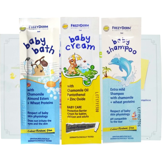Δώρο Frezyderm Ολοκληρωμένη Περιποίηση για το Μωρό Baby Cream 5ml, Baby Shampoo 5ml, Baby Bath 5ml Δώρο Frezyderm Ολοκληρωμένη Περιποίηση για το Μωρό Baby Cream 5ml, Baby Shampoo 5ml, Baby Bath 5ml