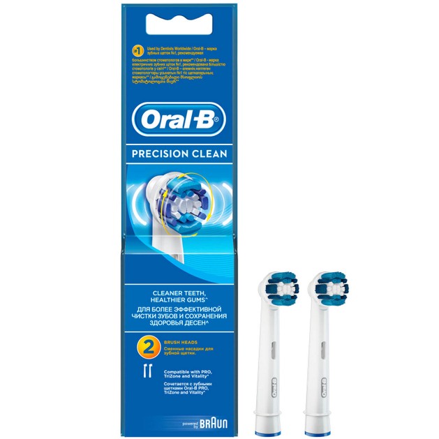 Precision Clean Ανταλλακτικές Κεφαλές Βουρτσίσματος 2 τεμάχια - Oral-B Precision Clean Ανταλλακτικές Κεφαλές Βουρτσίσματος 2 τεμάχια - Oral-B
