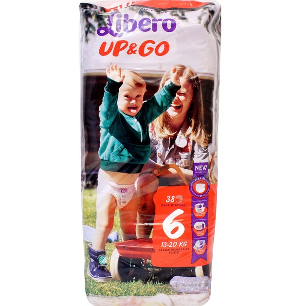 Libero UP&Go Πάνα Βρακάκι για Ελευθερία Κινήσεων No6 13-20kg 38τμχ Libero UP&Go Πάνα Βρακάκι για Ελευθερία Κινήσεων No6 13-20kg 38τμχ