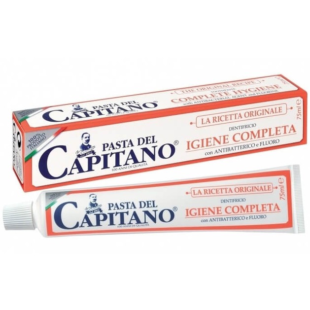 Pasta Del Capitano Complete Hygiene Οδοντόκρεμα Περιέχει Sulfetal ZN, Μοναδικό Μόριο Ψευδαργύρου με Καθαριστικές Ιδιότητες 75ml Pasta Del Capitano Complete Hygiene Οδοντόκρεμα Περιέχει Sulfetal ZN, Μοναδικό Μόριο Ψευδαργύρου με Καθαριστικές Ιδιότητες 75ml