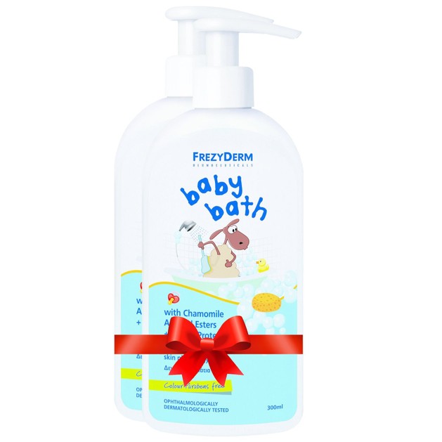 Frezyderm Πακέτο Προσφοράς Baby Bath Βρεφικό Αφρόλουτρο με Χαμομήλι, Εστέρες Αμυγδάλου & Πρωτείνες Σιταριού 2x300ml Frezyderm Πακέτο Προσφοράς Baby Bath Βρεφικό Αφρόλουτρο με Χαμομήλι, Εστέρες Αμυγδάλου & Πρωτείνες Σιταριού 2x300ml