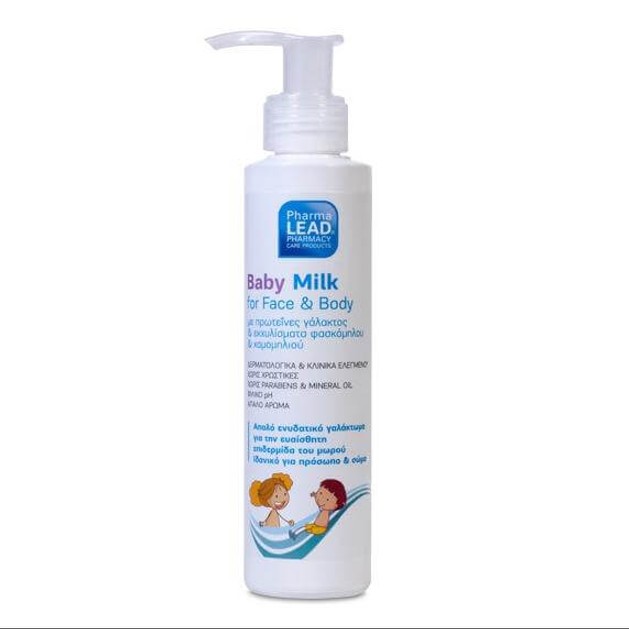 Pharmalead Baby Milk for Face & Body Απαλό Ενυδατικό Γαλάκτωμα για την Ευαίσθητη Επιδερμίδα του Μωρού, Πρόσωπο & Σώμα 150ml Pharmalead Baby Milk for Face & Body Απαλό Ενυδατικό Γαλάκτωμα για την Ευαίσθητη Επιδερμίδα του Μωρού, Πρόσωπο & Σώμα 150ml
