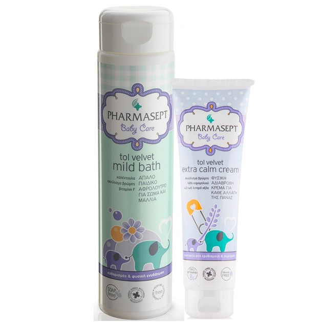 Δώρο Pharmasept Tol Velvet Baby Mild Bath Παιδικό Αφρόλουτρο για Σώμα & Μαλλιά 40ml, Baby Extra Calm Cream 20ml (Τυχαία Επιλογή) Δώρο Pharmasept Tol Velvet Baby Mild Bath Παιδικό Αφρόλουτρο για Σώμα & Μαλλιά 40ml, Baby Extra Calm Cream 20ml (Τυχαία Επιλογή)