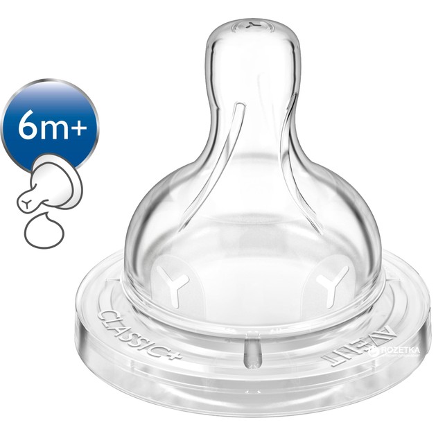Avent Natural Θηλή Σιλικόνης Μαλακών Τροφών Γρήγορης Ροής 6m+ 2τμχ SCF046/27 Avent Natural Θηλή Σιλικόνης Μαλακών Τροφών Γρήγορης Ροής 6m+ 2τμχ SCF046/27