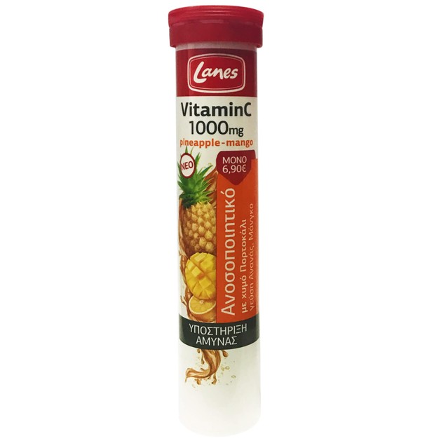 Lanes Vitamin C + Pineapple + Mango 1000mg 20 Effer.Tabs Lanes Vitamin C + Pineapple + Mango 1000mg 20 Effer.Tabs