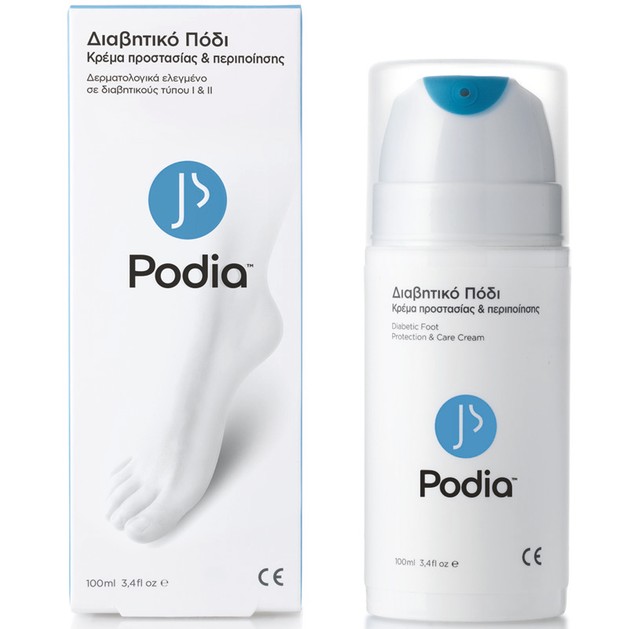 Podia Diabetic\'s Foot Protection & Care Cream Κρέμα Περιποίησης Διαβητικού Ποδιού 100ml Podia Diabetic\'s Foot Protection & Care Cream Κρέμα Περιποίησης Διαβητικού Ποδιού 100ml