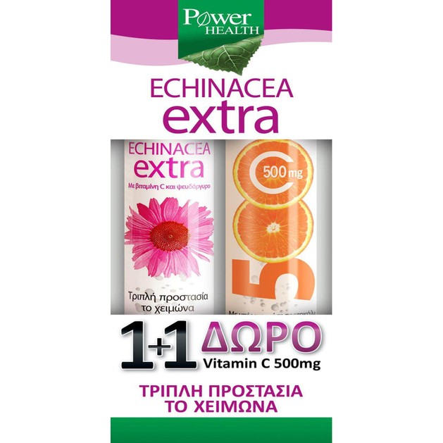 Power Health Πακέτο Προσφοράς Echinacea Extra 20+4Eff.Tabs & Δώρο Βιταμίνη C 500mg 20Eff.Tabs Power Health Πακέτο Προσφοράς Echinacea Extra 20+4Eff.Tabs & Δώρο Βιταμίνη C 500mg 20Eff.Tabs