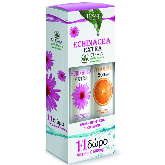 Power Health Echinacea Extra Stevia 24Effer.Tabs & Vitamin C 500mg 20Effer.Tabs 1+1 Power Health Echinacea Extra Stevia 24Effer.Tabs & Vitamin C 500mg 20Effer.Tabs 1+1