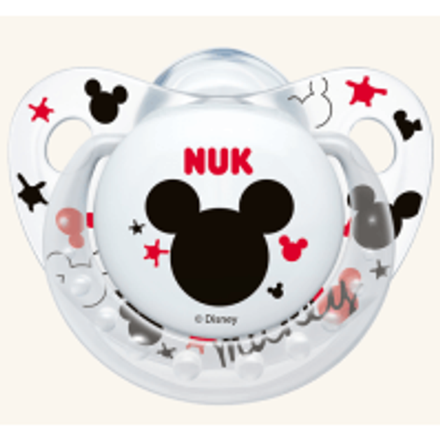 Nuk Trendline Disney Mickey Πιπίλα Σιλικόνης με Κρίκο Λευκή Μεγέθους 1 (0-6 Μηνών) 1τμχ Nuk Trendline Disney Mickey Πιπίλα Σιλικόνης με Κρίκο Λευκή Μεγέθους 1 (0-6 Μηνών) 1τμχ