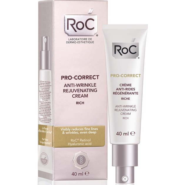 Roc Pro-Correct Anti-Wrinkle Rejuvanating Rich Cream Αντιρυτιδική Αναζωογονητική Κρέμα Πλούσιας Υφής 40ml Roc Pro-Correct Anti-Wrinkle Rejuvanating Rich Cream Αντιρυτιδική Αναζωογονητική Κρέμα Πλούσιας Υφής 40ml