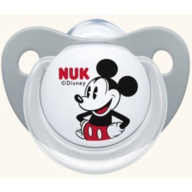Nuk Trendline Disney Mickey Πιπίλα Γκρι Σιλικόνης 0-6m 1 τμχ Nuk Trendline Disney Mickey Πιπίλα Γκρι Σιλικόνης 0-6m 1 τμχ
