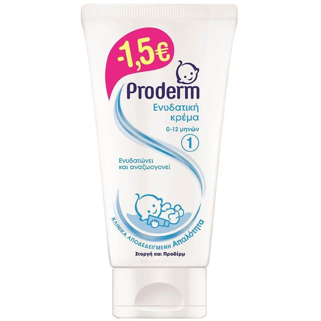 Proderm Ενυδατική Κρέμα 0-12 Μηνών Προσφορά -1,50 Ευρώ 150ml Proderm Ενυδατική Κρέμα 0-12 Μηνών Προσφορά -1,50 Ευρώ 150ml