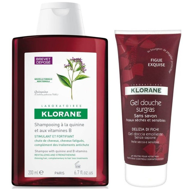 Klorane Πακέτο Προσφοράς Shampooing a la Quinine 400ml & Gel Douche Sugras Delizia di Fichi 200ml Klorane Πακέτο Προσφοράς Shampooing a la Quinine 400ml & Gel Douche Sugras Delizia di Fichi 200ml