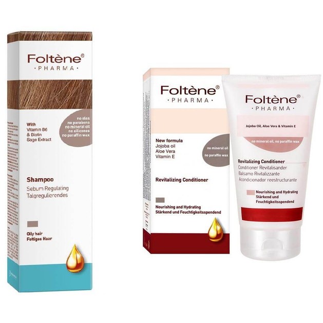 Foltene Sebum Σαμπουάν Σμηγματορρυθμιστικό Κατά της Λιπαρότητας + Δώρο Conditioner Μαλακτική Κρέμα Θρέψης 150ml Foltene Sebum Σαμπουάν Σμηγματορρυθμιστικό Κατά της Λιπαρότητας + Δώρο Conditioner Μαλακτική Κρέμα Θρέψης 150ml