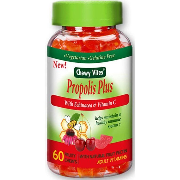 Chewy Vites Propolis Plus with Echinacea & Vitamin C Βιταμίνες-Ζελεδάκια Ενηλίκων Γεύση & Ενέργεια στο Maximum 60Chews 6213P Chewy Vites Propolis Plus with Echinacea & Vitamin C Βιταμίνες-Ζελεδάκια Ενηλίκων Γεύση & Ενέργεια στο Maximum 60Chews 6213P