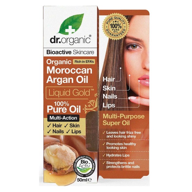 Dr Organic Moroccan Argan Oil Liquid Gold 100%, 50ml Dr Organic Moroccan Argan Oil Liquid Gold 100%, 50ml