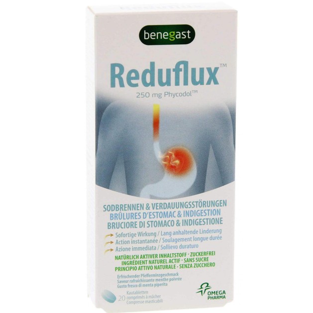 Benegast Reduflux 250mg Phycodol 20Chew.Tabs Benegast Reduflux 250mg Phycodol 20Chew.Tabs