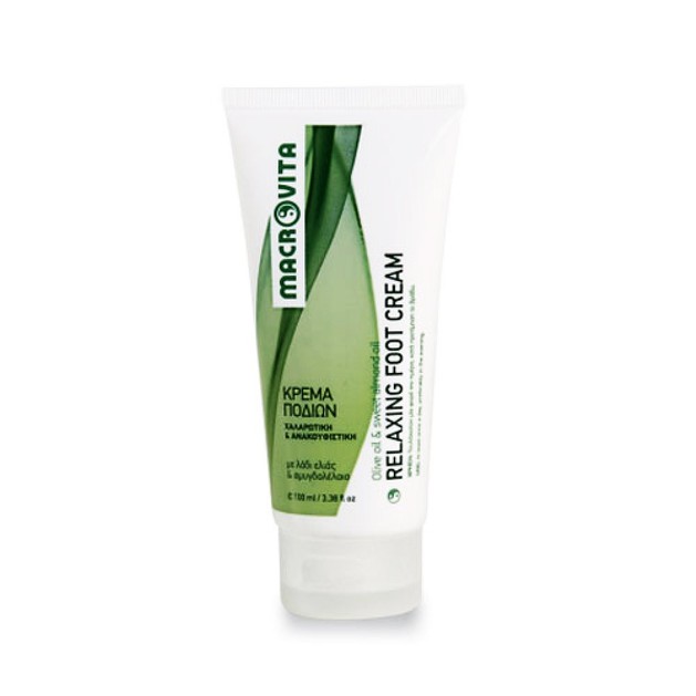 Macrovita Relaxing Foot Cream Χαλαρωτική & Ανακουφιστική Κρέμα Ποδιών με Λάδι Ελιάς & Αμυγδαλέλαιο 100ml Macrovita Relaxing Foot Cream Χαλαρωτική & Ανακουφιστική Κρέμα Ποδιών με Λάδι Ελιάς & Αμυγδαλέλαιο 100ml