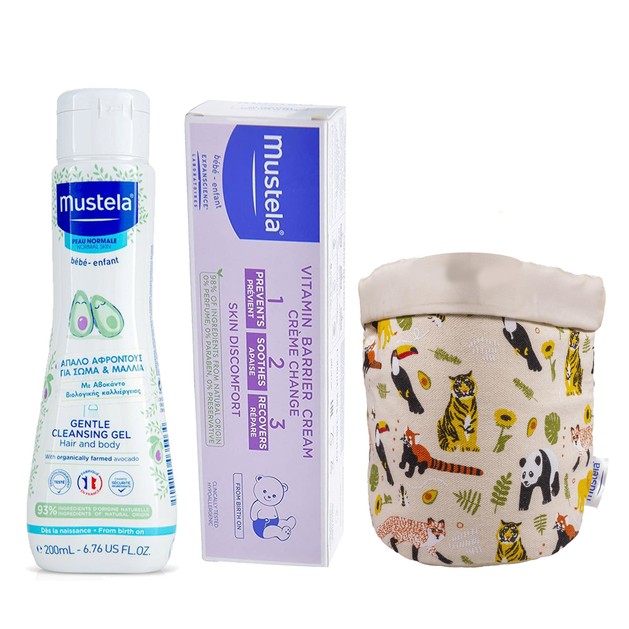 Mustela Πακέτο Προσφοράς Gentle Cleansing Gel 200ml & 123 Vitamin Barrier Cream 100ml & Δώρο Storage Basket Mustela Πακέτο Προσφοράς Gentle Cleansing Gel 200ml & 123 Vitamin Barrier Cream 100ml & Δώρο Storage Basket