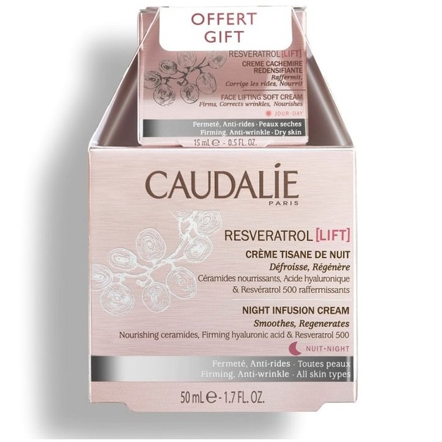 Caudalie Promo Resveratrol Lift Night Infusion Cream 50ml & Face Lifting Soft Day Cream 15ml Caudalie Promo Resveratrol Lift Night Infusion Cream 50ml & Face Lifting Soft Day Cream 15ml