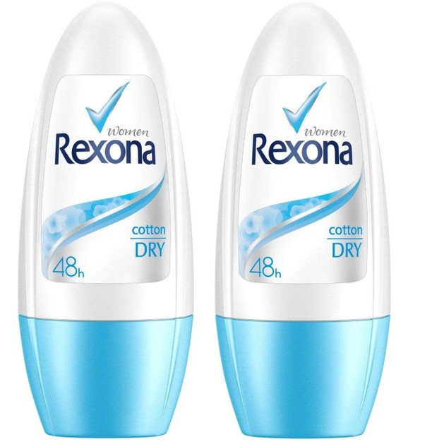 Rexona Roll-on Αποσμητικό Cotton 2x50ml Πακέτο 1+1 Rexona Roll-on Αποσμητικό Cotton 2x50ml Πακέτο 1+1